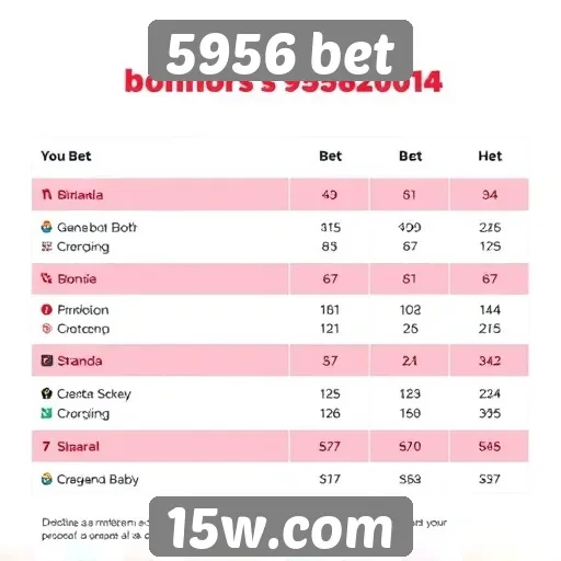 Comparativo entre bônus oferecidos por 5956 bet