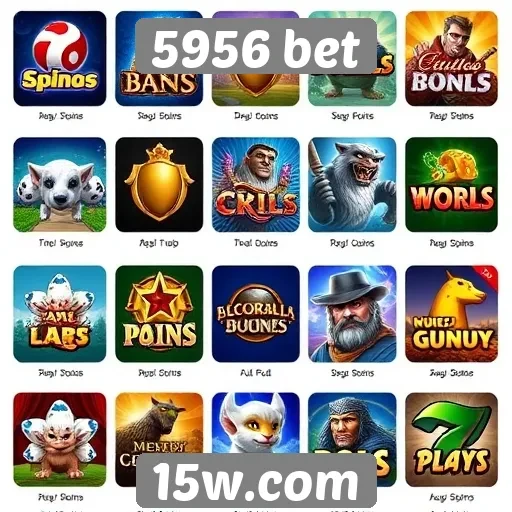 Variedade de jogos disponíveis na plataforma 5956 bet